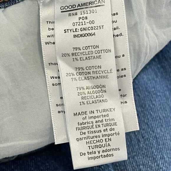 Good American Good 90S Icon Jeans Size 10/30 Indigo Straight Leg Denim‎ - Picture 11 of 13